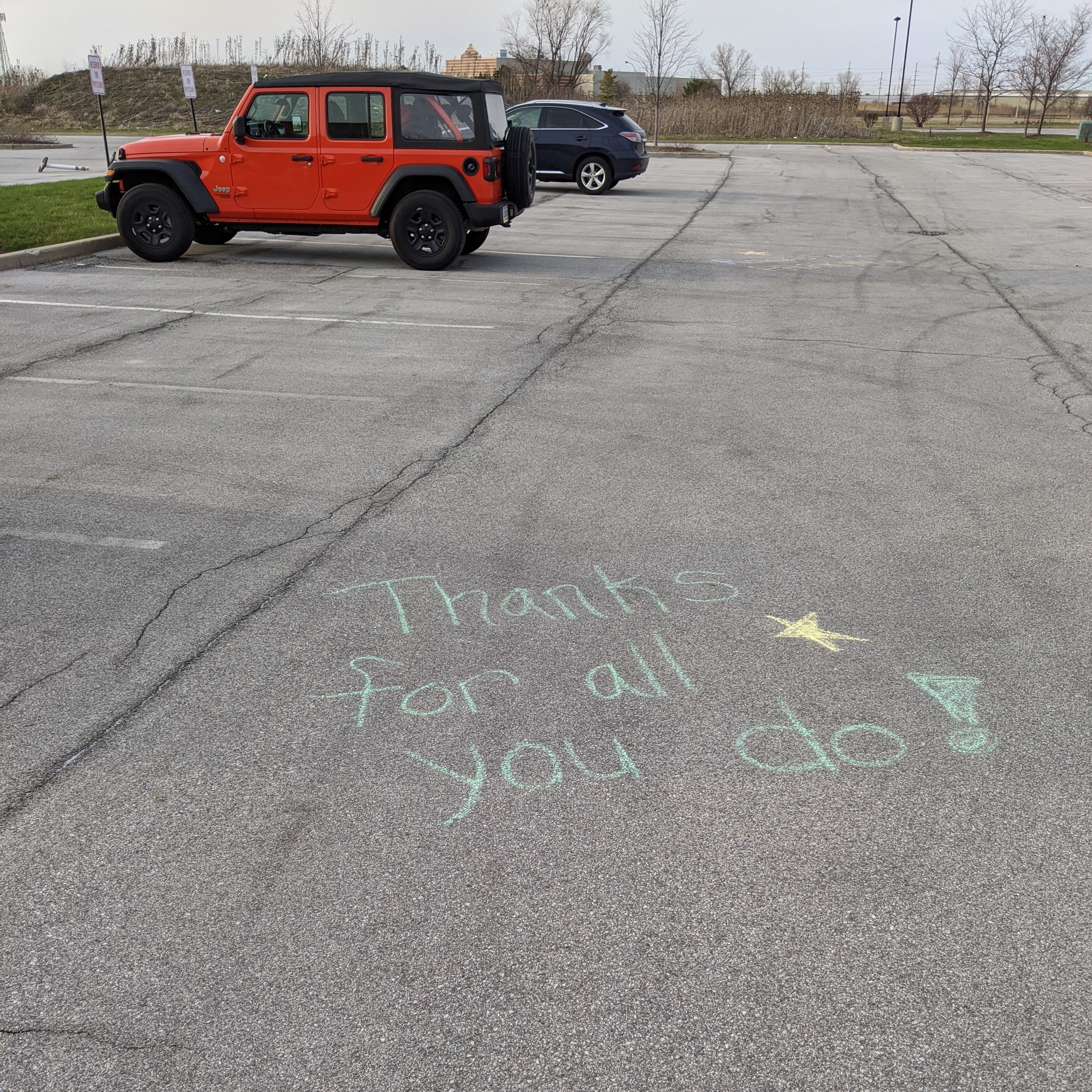 parking lot message